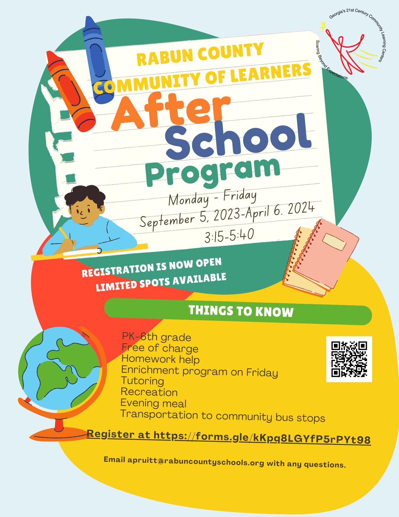 Afterschool Enrichment Program 2023-2024